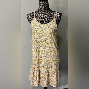Yellow & Brown Floral Wallflower Dress